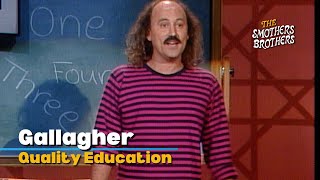 Gallagher  Quality Education  The New Smothers Brothers Comedy Hour [upl. by Leamiba]