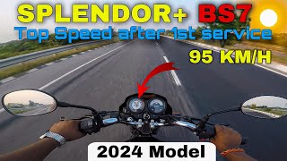 New Model 2024 Splendor  TOP SPEED  कमाल कर दिया  Splendor plus bs6  Splendor plus bs6 top speed [upl. by Nadler]