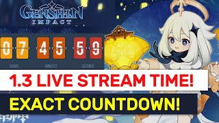 NEW 13 Patch Live Stream Time Exact Date amp Countdown Timer  Genshin Impact [upl. by Leahcimnhoj]