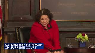 Sotomayor has no plans to resign from Supreme Court before Bidens term ends sources tell ABC News [upl. by Atteiram]