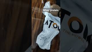 Whey protein unboxing atom optimumnutrition unboxing review [upl. by Bea272]