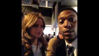 Stana Katic Lisa Edelstein amp Jocko Sims BTS Castle [upl. by Aicelf819]