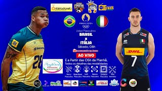 BRASIL x ITÁLIA  OLIMPÍADAS DE PARIS 2024  VÔLEI MASCULINO  Grupo A  AO VIVO Em Áudio [upl. by Jariah]