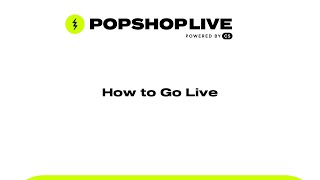 How to Go Live on Popshoplive [upl. by Kat]