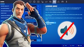 HOW TO TURN OFF LOBBY MUSIC IN FORTNITE BATTLE ROYALE [upl. by Attenaej]