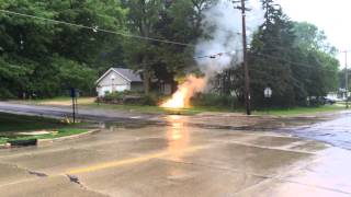 Power line arcing on ground [upl. by Diarmit]