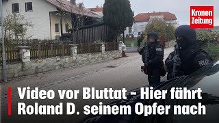 Video vor Bluttat  Hier fährt Roland D seinem Opfer nach  kronetv NEWS [upl. by Nnaeus]