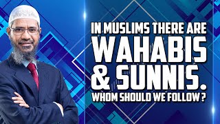 In Muslims there are Wahabis and Sunnis Whom Should we Follow  Dr Zakir Naik [upl. by Greenburg]