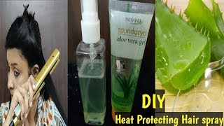 Heat Protection Hair Spray Before Ironing and blow drying  DIY [upl. by Sinnoda]