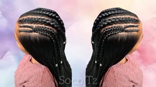 Peinado con trenzas francesas bonito peinado para niñas 👧 cabello largo [upl. by Notnats332]