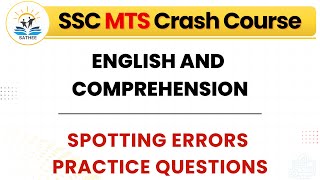 Spotting Errors practice questions  ENGLISH  Day 45  SATHEE SSC [upl. by Retxed]