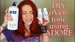 DIY oVertone using Adore Dye Truly Red and Ginger [upl. by Anaeerb]