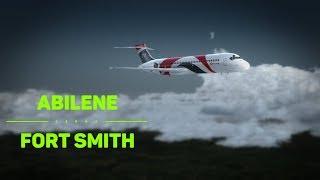 P3D v41  Abilene TX KABI to Fort Smith AR KFSM in the TFDi 717 [upl. by Kciv]