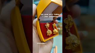 One gram gold kammal Jumkki 1 year guarantee Jumkki Booking for DM 6382668917 [upl. by Dulcinea53]