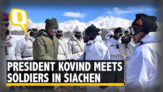 President Ram Nath Kovind Visits the Siachen Army Base Camp [upl. by Bernadina423]