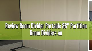 Review Room Divider Portable 88 Partition Room Dividers and Folding Privacy Screens 4 Panel Wall D [upl. by Nahk]