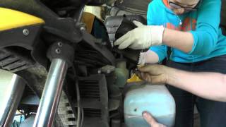 BMW F650GS Oil Change Wymiana oleju [upl. by Gnah922]