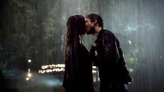 The Vampire Diaries 6x07 Damon And Elena Rain Kiss HD [upl. by Imerej571]