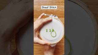 Sheaf Stitch diy embroidery embroiderydesign embroiderytutorial embroiderystitches [upl. by Vokay205]