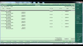 Bank Loan EMI Entries in Tally ERP9 Loan installment entries  Journal entries [upl. by Mancino]