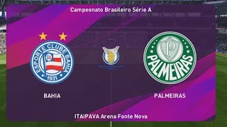 BAHIA x PALMEIRAS  BRASILEIRÃO BETANO 2024  PES 2020 [upl. by Ydner]