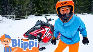 Blippis Red Snowmobile  Super Fast Vehicle  Vehicles For Children  Educational Videos For Kids [upl. by Selegna914]