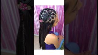 2025 trendy hair stylesBeautiful hairstyles with ribbon 🎗️sunnycollectionsviralshortstrending [upl. by Aroz367]