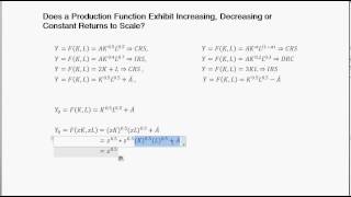 Calculate Returns to Scale  Nine Different Prod Func Examples  Intermediate Macro economics [upl. by Woodcock]