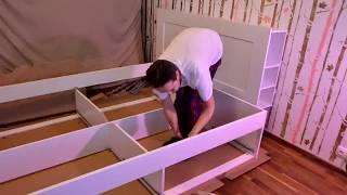 Timelapse of Ikea Brimnes bed assembly [upl. by Fred]