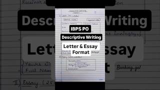 Descriptive Writing Format ibpspomains descriptivewriting letter essay format banking ytshort [upl. by Howlan861]