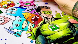 How To DOODLE UP Green Lantern Coodletime [upl. by Nnylylloh]