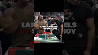 LARRY WHEELS Vs SCHOOLBOY 💀 armwrestling boxing motivation [upl. by Oigroig]