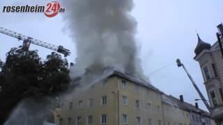 DachstuhlBrand in der Rosenheimer Prinzregentenstraße [upl. by Letnahs]