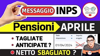 📑 PENSIONI APRILE ➜ INPS SBAGLIA I CALCOLI con AUMENTI NETTI PIù BASSI e PAGAMENTI PRIMA DI PASQUA [upl. by Imoyik548]