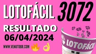 🍀 Resultado Lotofácil 3072 [upl. by Snowber]