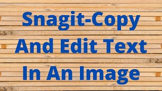 How To Remove Part Of An Image With Snagit [upl. by Sells]