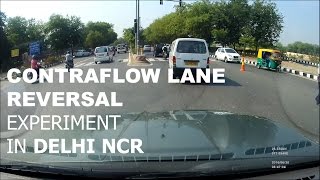 Contraflow lane experiment in Delhi [upl. by Kinnie]