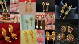 💕Simple Earring Models💕earringsdesign earringscollection earringslover gold earrings new designs [upl. by Hutchings]