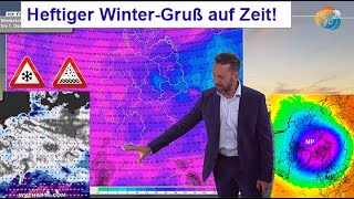 Heftiger WinterGruß mit Sturm Regen amp Schnee auf Zeit Wettervorhersage 16241124 Polarwirbel [upl. by Bartko]