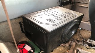 SINGLE 12 QBOMB SUBWOOFER BOX BUILD [upl. by Ayifa656]