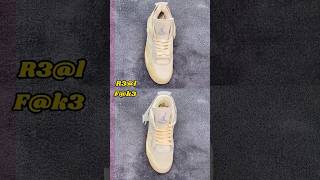 Real Vs Fake OffWhite Jordan 4 sneakerhead sneakers viral [upl. by Kwarteng]