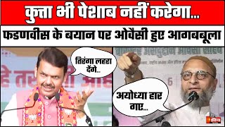 Asaduddin Owaisi vs Devendra Fadnavis  ओवैसी और फडणवीस में तूतड़ाक  Maharashtra Elections 2024 [upl. by Owiat]