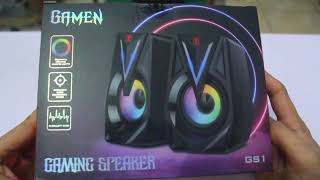 UNBOXING SPEAKER GAMING GAMEN GS1  INDONESIA [upl. by Federica979]