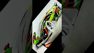 How to draw a car Lamborghini Terzo Millennio Time Lapse Shorts [upl. by Inhsor]