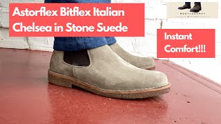 Review of the Astorflex Bitflex Chelsea Boot in Stone Suede [upl. by Levona482]