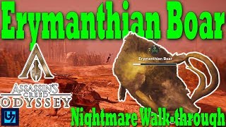 Assassins Creed Odyssey How To Beat The Erymanthian Boar On Nightmare Difficulty [upl. by Aniez]