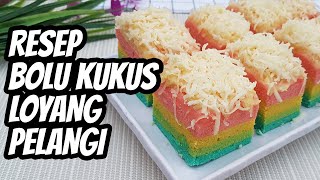 Resep Cara Membuat Bolu Kukus Loyang Pelangi Lembut Ekonomis dan Sederhana  ReMaNa [upl. by Ennaitsirhc]