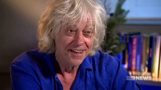 Sir Bob Geldof  9 News Perth [upl. by Ardnosal525]