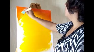 Como Pintar Un Cuadro Con Pintura Acrilica  PAINTING TUTORIAL Acrylic For Beginners [upl. by Asenav]