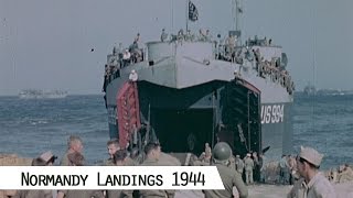 June 1944  The Normandy Landings in color and HD [upl. by Marras]